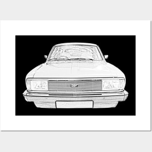 Morris Ital 1980s British classic car monochrome Posters and Art